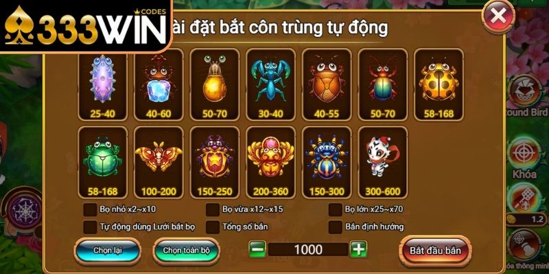Tổng quát game Bắn Côn Trùng 333Win
