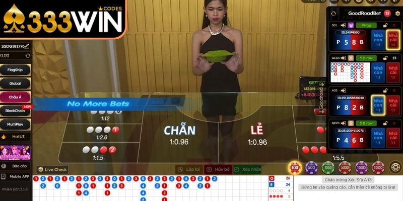 Xóc đĩa và cơ hội nổ hũ sảnh EVO  