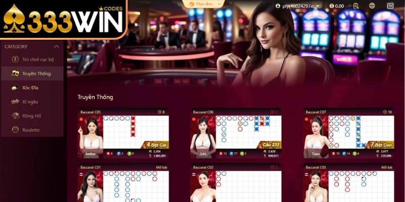 Hệ thống trò chơi kinh điển tại sảnh SE 333Win